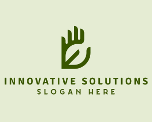 Hand Leaf Garden Agriculture Logo