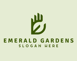 Hand Leaf Garden Agriculture logo design