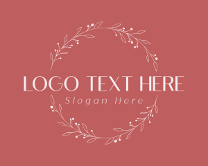Handmade - Leaf Wreath Decor logo design