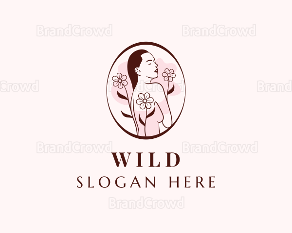Sexy Flower Woman Logo