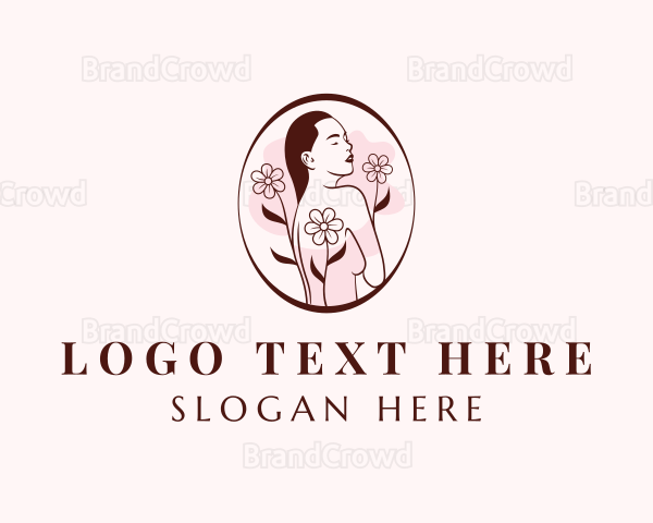 Sexy Flower Woman Logo