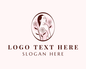 Adult - Sexy Flower Woman logo design