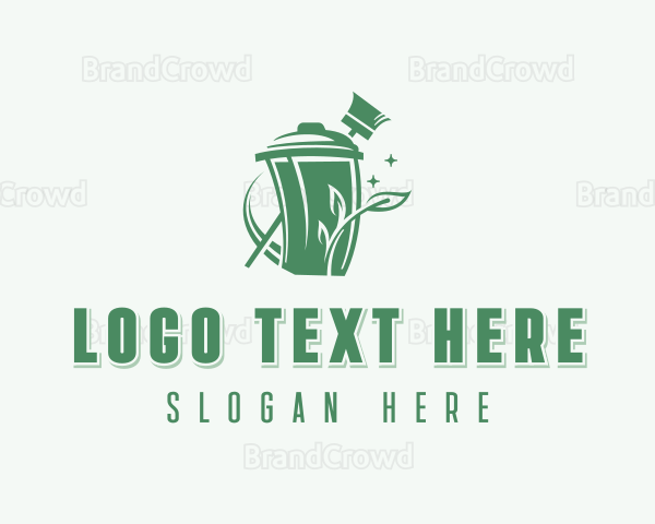 Broom Garbage Waste Logo