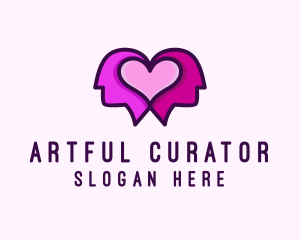 Dating Couple Heart logo design