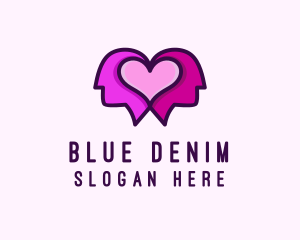 Dating Couple Heart logo design