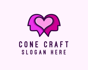 Dating Couple Heart logo design