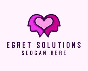 Dating Couple Heart logo design