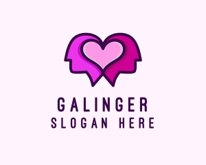 Dating App - Dating Couple Heart logo design