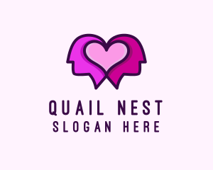 Dating Couple Heart logo design