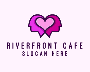 Dating Couple Heart logo design