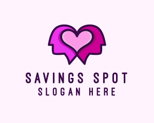 Dating Couple Heart logo design