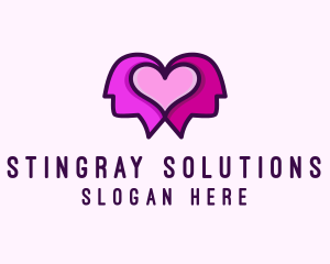 Dating Couple Heart logo design