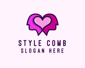 Dating Couple Heart logo design