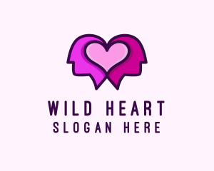 Dating Couple Heart logo design