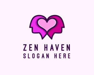 Dating Couple Heart logo design