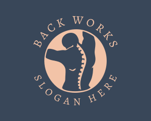 Back - Spine Chiropractor Treatment logo design