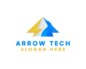 Arrow Lightning Energy logo design