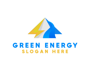 Arrow Lightning Energy logo design