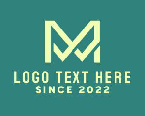 Corporation - Green Corporate Letter M logo design