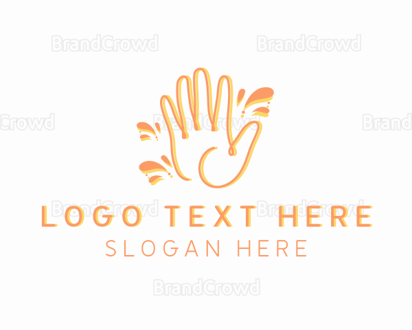 Hand Doodle Splash Logo