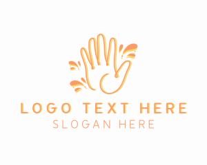 Fingers - Hand Doodle Splash logo design
