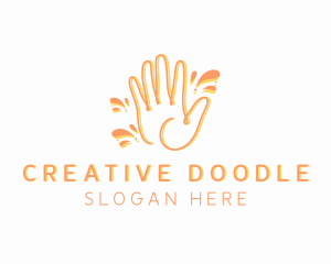 Hand Doodle Splash logo design