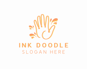 Hand Doodle Splash logo design