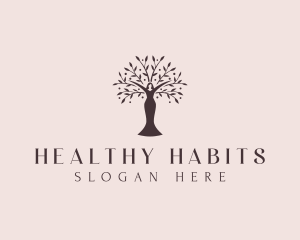 Female Wellness Tree logo design