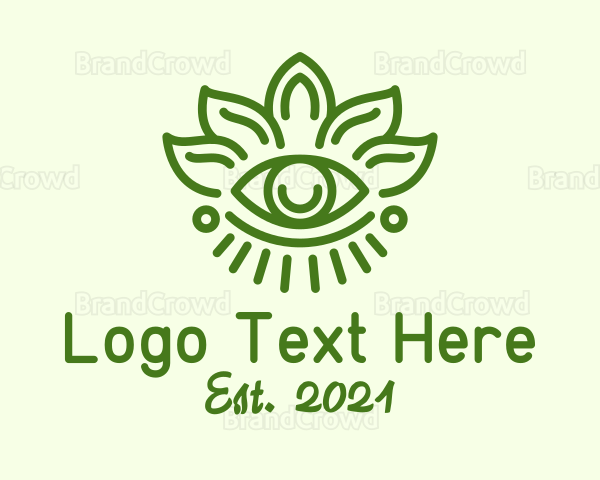 Green Leaf Eye Logo