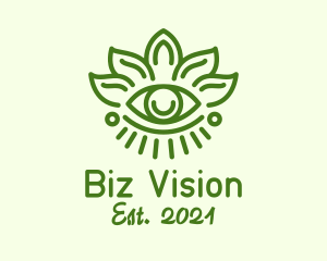 Green Leaf Eye logo design