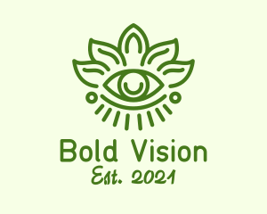 Green Leaf Eye logo design