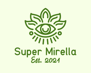 Mystical - Green Leaf Eye logo design