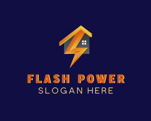 Lightning Home Electricity logo design