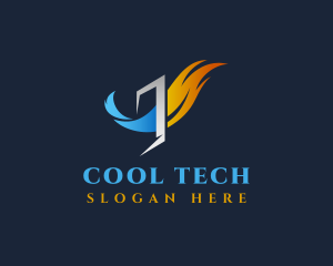 Fridge - Cooling Water Fire Airconditioning logo design