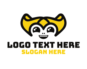 Hair Product - Gold Hair Creature Mascot logo design