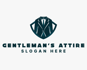 Suit Tie Formal Clothing logo design