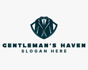 Suit Tie Formal Clothing logo design