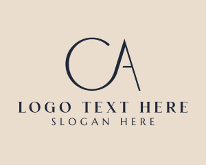 E Commerce - Modern Stylish Luxury Letter CA logo design