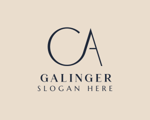 Modern Stylish Luxury Letter CA Logo