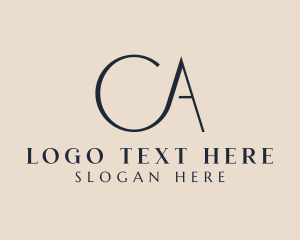 Modern Stylish Luxury Letter CA Logo