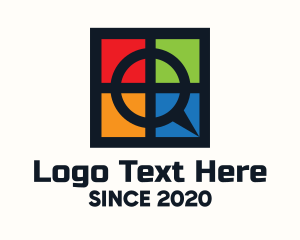 Search Engine - Multicolor Window Letter Q logo design