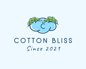 Cotton - Laurel Cloud Leaf logo design