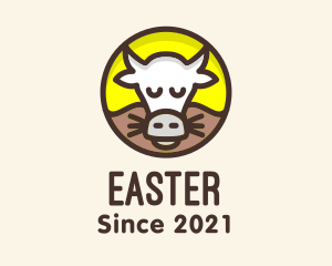 Blue Bull - Cow Dairy Farm logo design