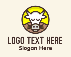 Cow Dairy Farm Logo