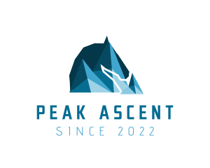 Climb - Abstract Ice Mountain Horse logo design