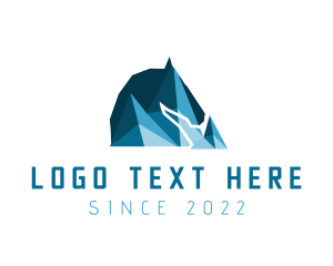 Trekker - Abstract Ice Mountain Horse logo design