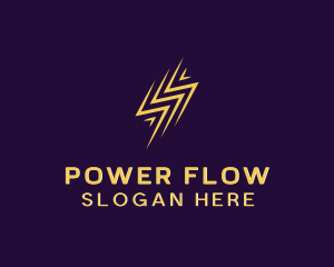 Arrow Lightning Power logo design