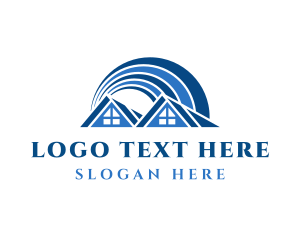 Roof - Blue House Property logo design