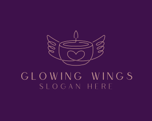 Decor Candle Wings logo design