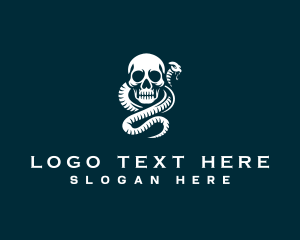 Death - Serpent Skull Death logo design